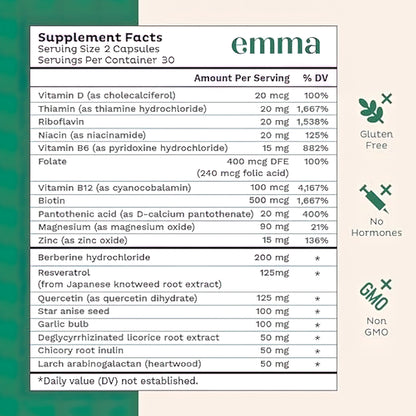 Emma Gut Health Relief Supplement 60 Capsules